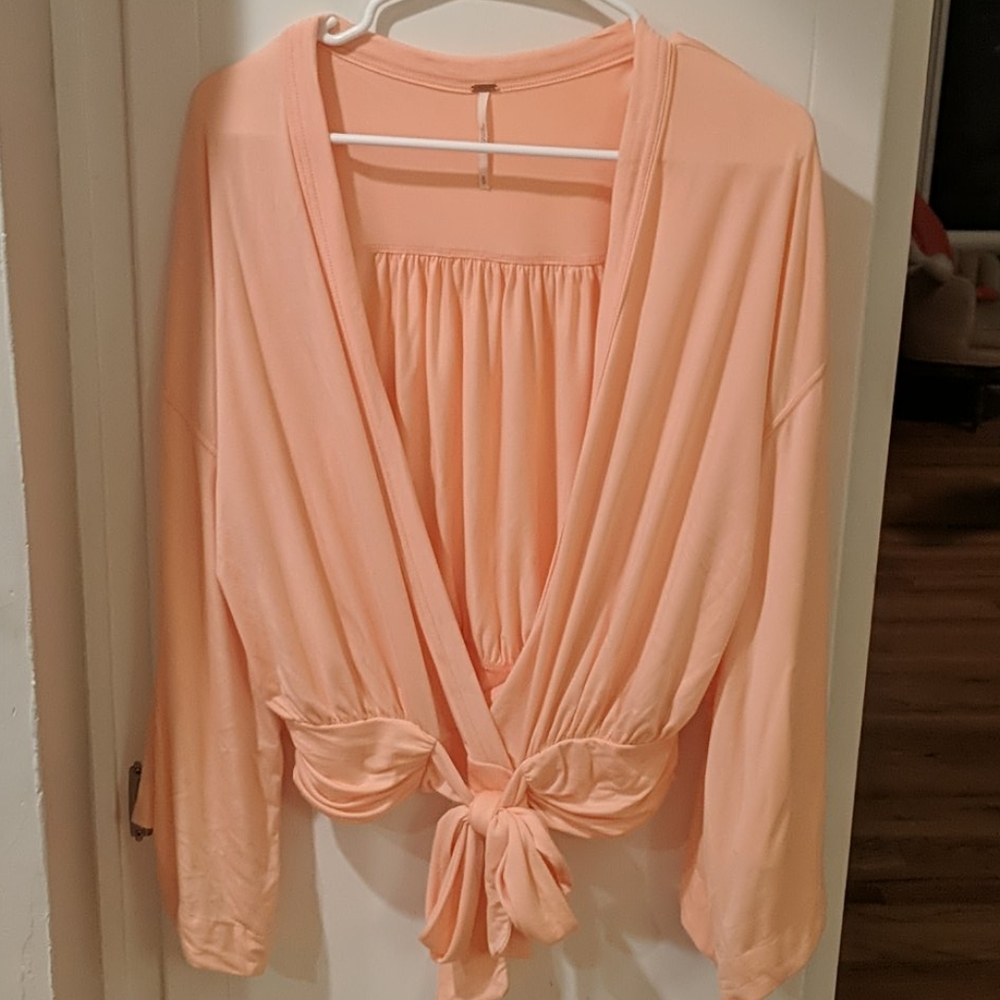 Free People tie waist kimono sleeve top